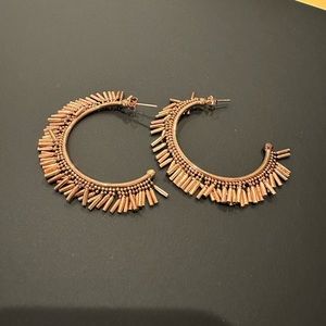 Nickho Rey - Fringe Hoop Earrings in rose gold vermeil